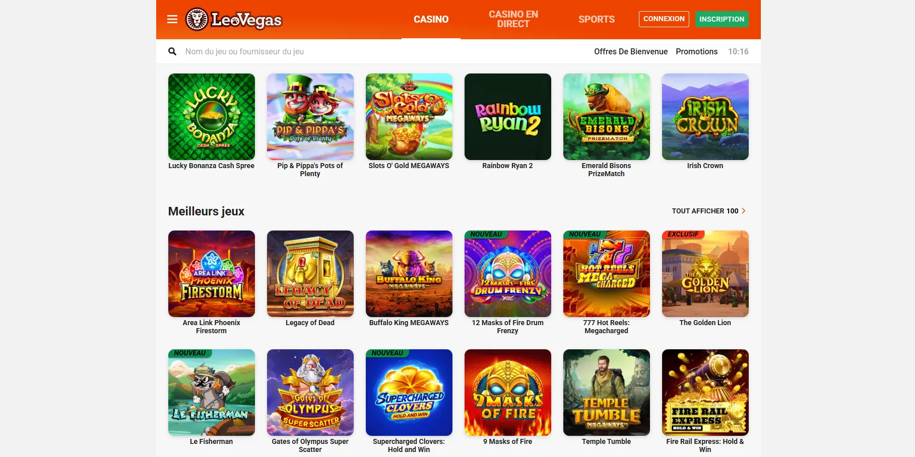 Meilleurs jeux sur les sites de casino canadiens